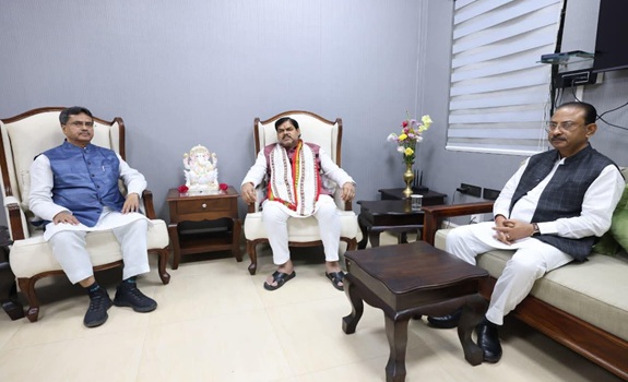 Mithilesh Kumar Tiwari meets CM and Bharatiya Janata Party chief to review TTAADC poll strategy
